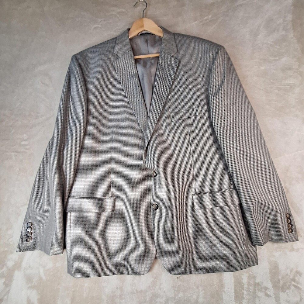 Lauren Ralph Lauren Sport Coat Mens 50R Gray Check Single Vent 2 Button